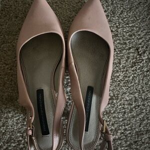 French Connection Pink Slingback Heels